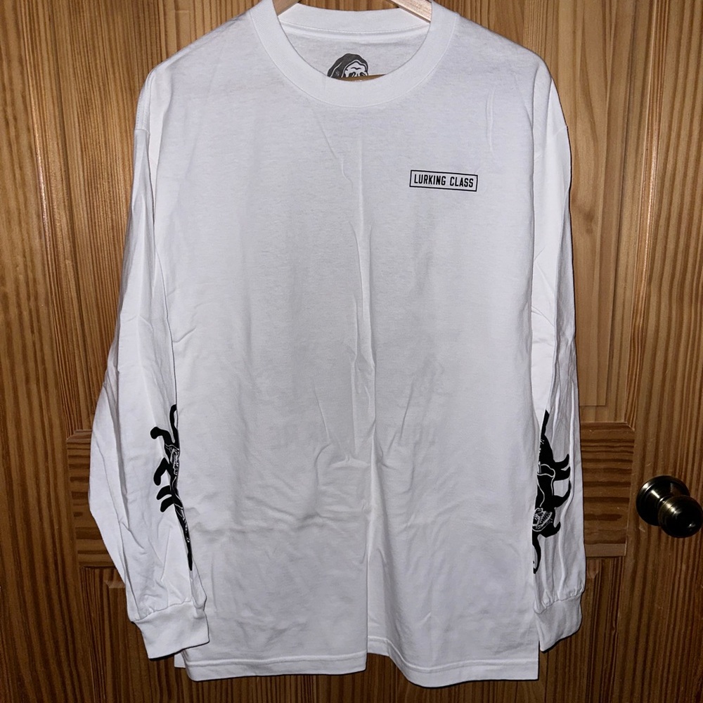 Lurking Class SKETCHY TANK PRAY PANTHER LONG SLEEVE T-SHIRT WHITE